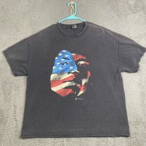Vintage Hendrix Shirt Mens XL Double Sided American Flag Zion Rootswear 2000 00s